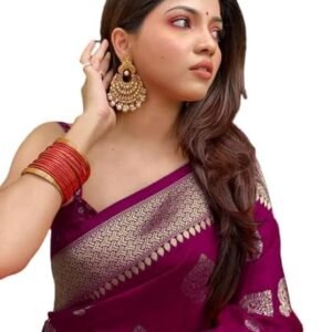 C J Enterprise Women's Kanjivaram Art Silk Saree